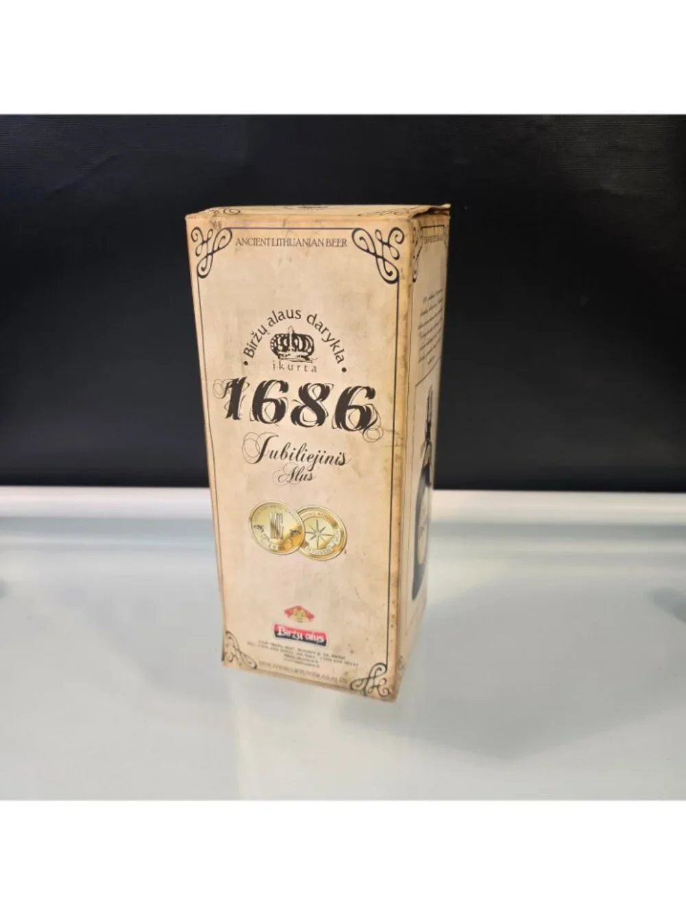 1686 Jubiliejinis Biržų Alus 1L Beer Bottle Empty Glass Flip Top